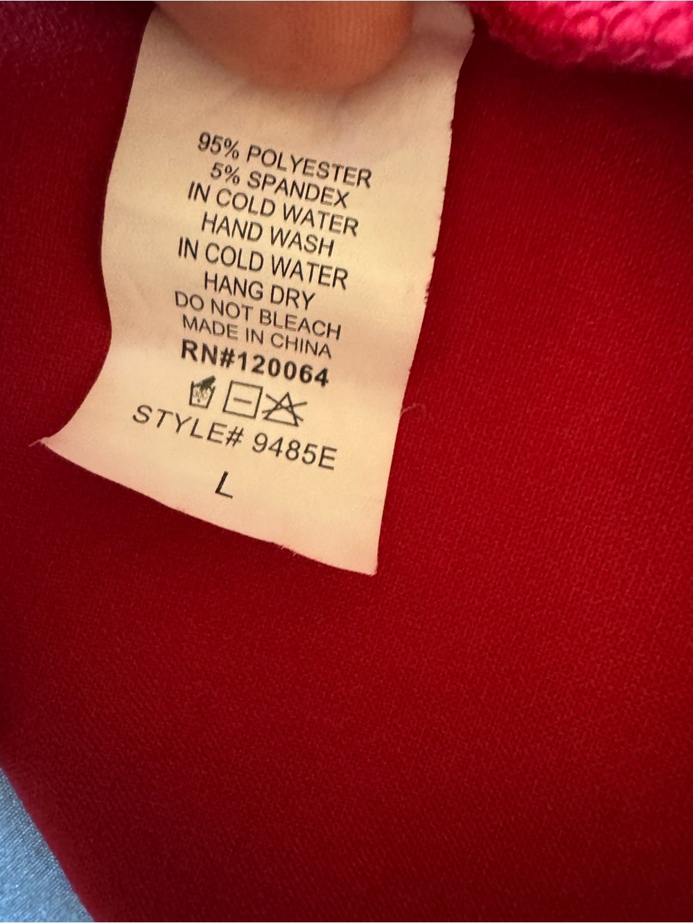 Red Bodycon Mini Dress – Size Large - Picture 3 of 3